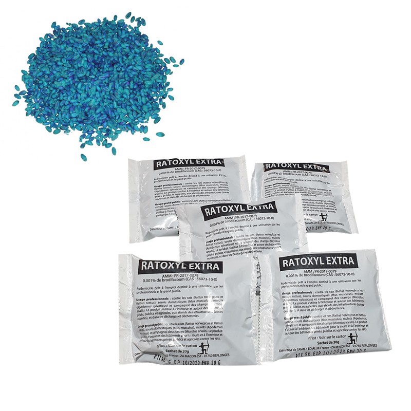 Caussade Anti Rats & Souris 150 g, Efficacité Radicale, Spécial Forte  Infestation, 6 Sachets Céréales, Prêt à l'emploi, Une Ingestion Suffit, Hyper Appétent