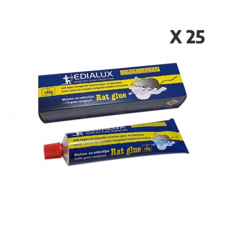 Tube de colle x25 pour rat et souris anti-rongeurs